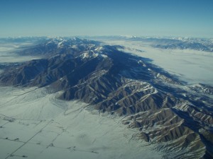 Saddle Peak and the Lemhi Range looking north in the Winter